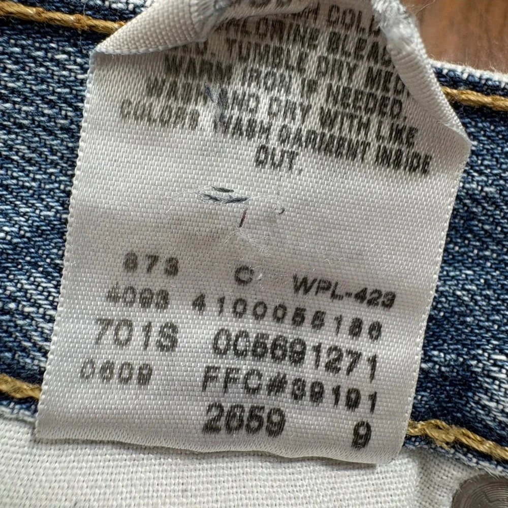 Levis 569 Loose Straight Jeans 38x30 Light Wash Distressed Y2K Rare Blank R Tab